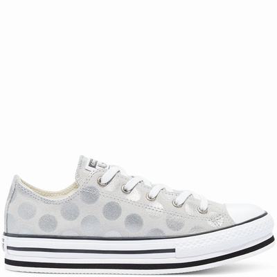 Gyerek Converse Glitter Shine EVA Platform Chuck Taylor All Star Tornacipő CO6345812 Szürke/Citrom